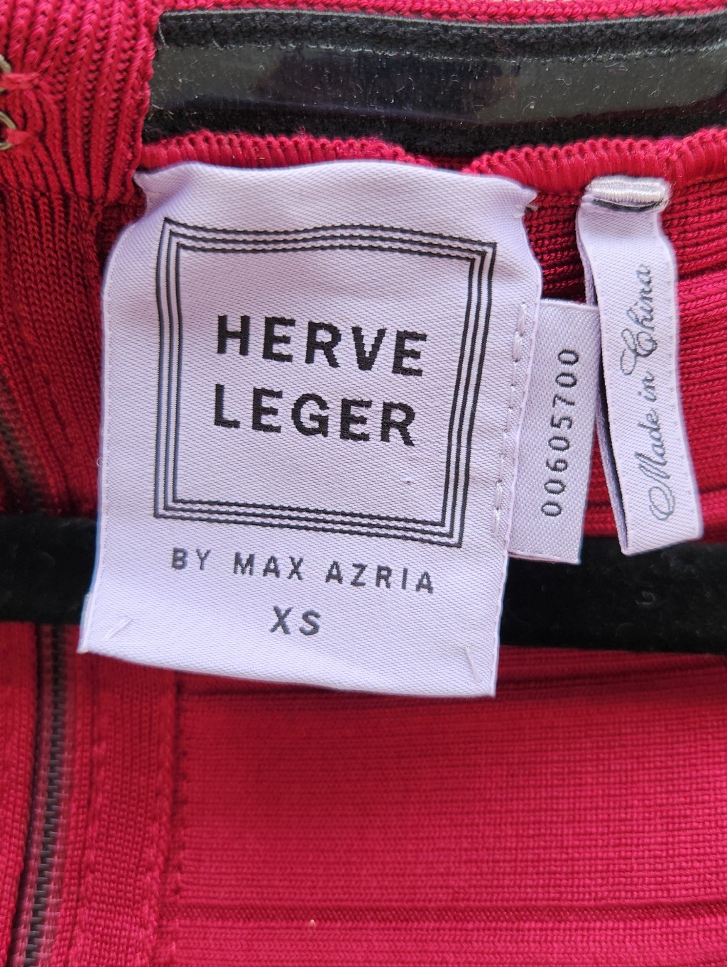 Herve Leger Y2k Vintage Bandage Alicia Mini Dress Red Wine Berry 3/4 Sleeves — image 6 of 6